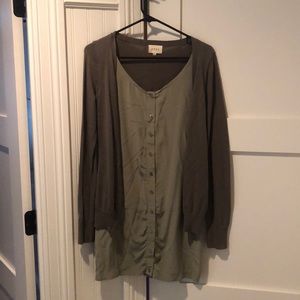 Dark Green tunic/cardigan